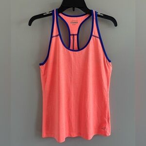 BCG Coral and Blue Razerback Tank Top size small
